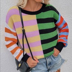 [3Packs] Mismatched Stripes Sweater